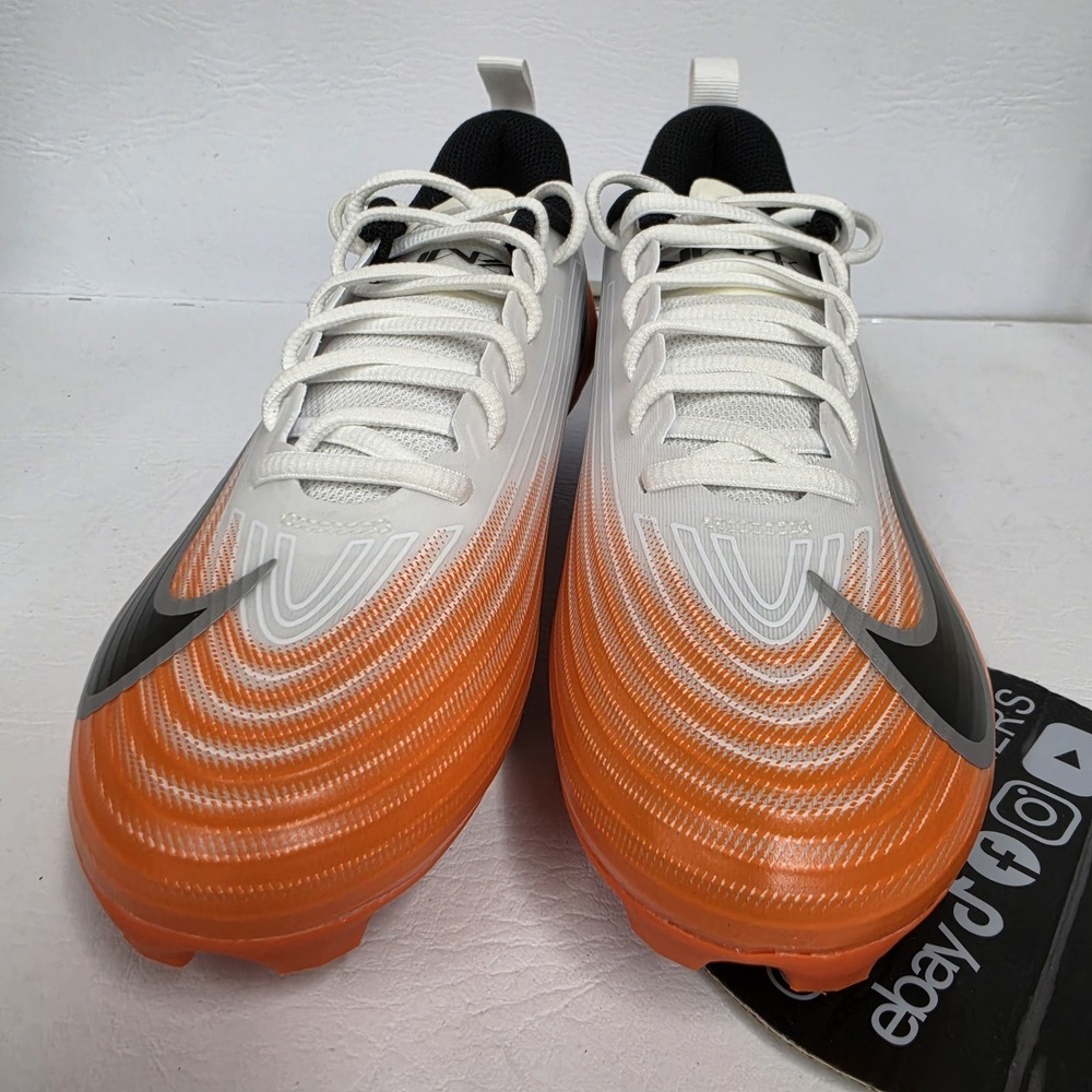 Nike Vapor Speed 3 TB White Orange Football Cleats HM8849-104 Men's Size 13 - Picture 2 of 7